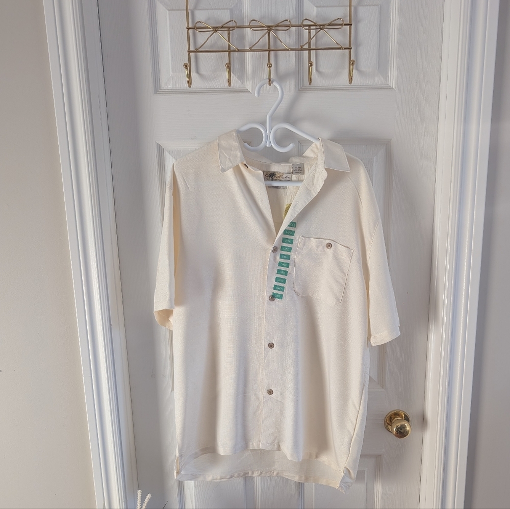 Men's Cream Short Sleeve Shirt